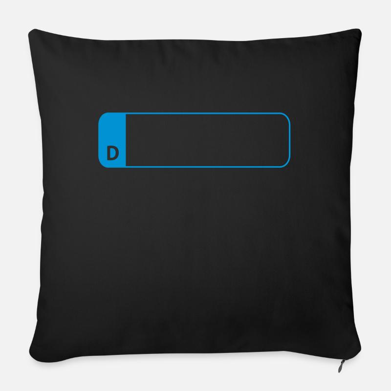 plaques de voitures 2 - Housse de coussin décorative 45 x 45 cm - noir