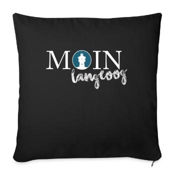 Moin Langeoog - Sofakissenbezug 45 x 45 cm - Schwarz - Vorne