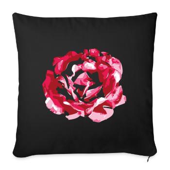 Rose Roses Flower Blossom Garden Nature Gift - Sofa pillowcase 17,3'' x 17,3'' (45 x 45 cm) - black - Front