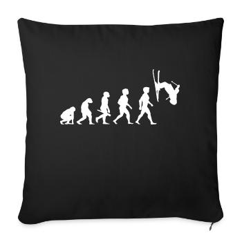 Evolution Skier Skifahren Freestyle Winter Sport - Sofakissenbezug 45 x 45 cm - Schwarz - Vorne