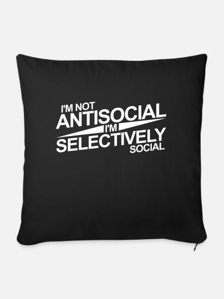Anti nerd nerd geek cadeau amis relation - Housse de coussin décorative 45 x 45 cm - noir