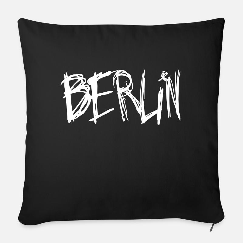 Berlin - Sofakissenbezug 45 x 45 cm - Schwarz