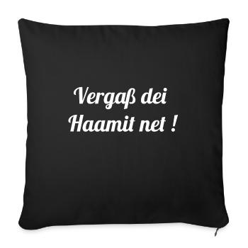 N'oubliez pas votre maison - Erzgebirge - Housse de coussin décorative 45 x 45 cm - noir - Devant