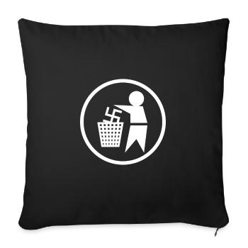 Against Right Anti-racism Against Nazis Demo Antifa - Sofa pillowcase 17,3'' x 17,3'' (45 x 45 cm) - black - Front