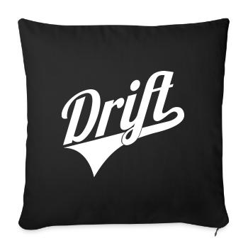 Logo de lettrage dérivé - Housse de coussin décorative 45 x 45 cm - noir - Devant
