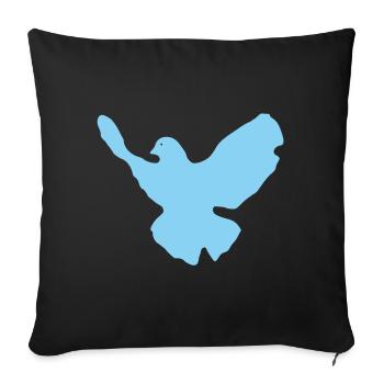 colombe de la paix - Housse de coussin décorative 45 x 45 cm - noir - Devant
