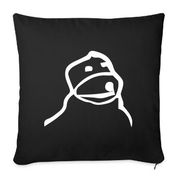 Flat Eric - Sofakissenbezug 45 x 45 cm - Schwarz - Vorne