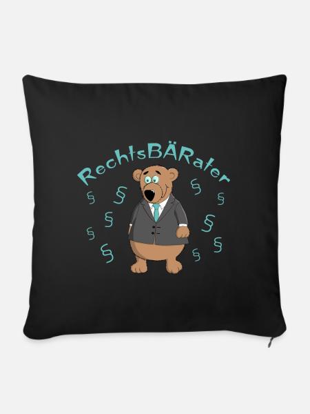Rechtsberater - Recht - Rechtsanwalt - Sofakissenbezug 45 x 45 cm - Schwarz