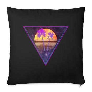triangle black - Sofakissenbezug 45 x 45 cm - Schwarz - Vorne