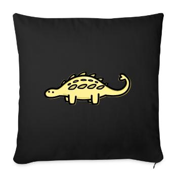 Cute Ankylosaurus - Sofa pillowcase 17,3'' x 17,3'' (45 x 45 cm) - black - Front