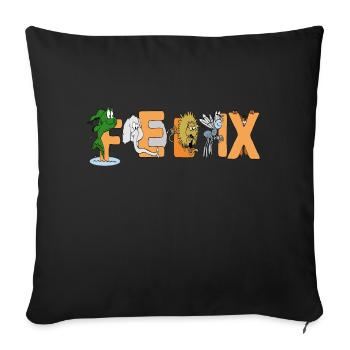 Felix - Sofa pillowcase 17,3'' x 17,3'' (45 x 45 cm) - black - Front