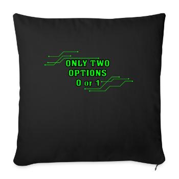 computer science - Sofa pillowcase 17,3'' x 17,3'' (45 x 45 cm) - black - Front