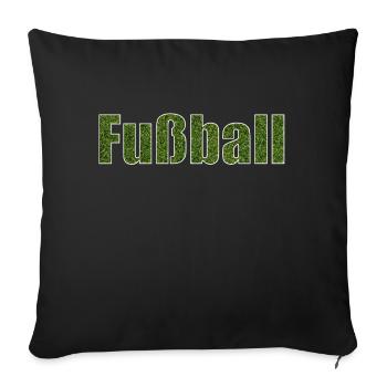 Fussball - Sofakissenbezug 45 x 45 cm - Schwarz - Vorne