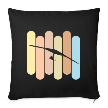 Paragliding - Sofa pillowcase 17,3'' x 17,3'' (45 x 45 cm) - black - Front