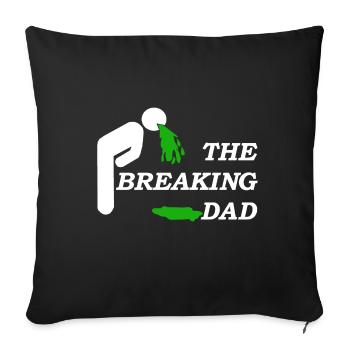 papa - Housse de coussin décorative 45 x 45 cm - noir - Devant