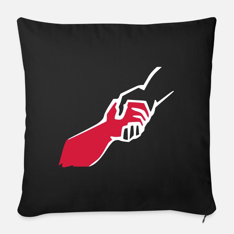 solidarity3 - Housse de coussin décorative 45 x 45 cm - noir