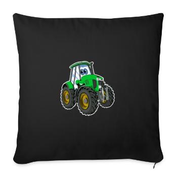 Traktor - Sofakissenbezug 45 x 45 cm - Schwarz - Vorne