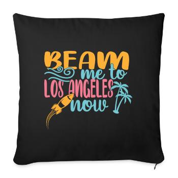 Los Angeles - Housse de coussin décorative 45 x 45 cm - noir - Devant