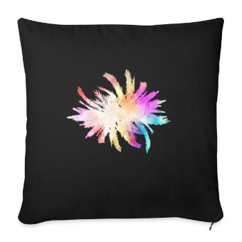 Palm Leaves Minimal Art - Sofa pillowcase 17,3'' x 17,3'' (45 x 45 cm) - black - Front