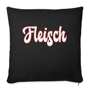 Fleisch - Sofakissenbezug 45 x 45 cm - Schwarz - Vorne