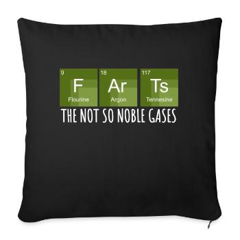 Funny Science Gases - Periodic Table - Sofa pillowcase 17,3'' x 17,3'' (45 x 45 cm) - black - Front