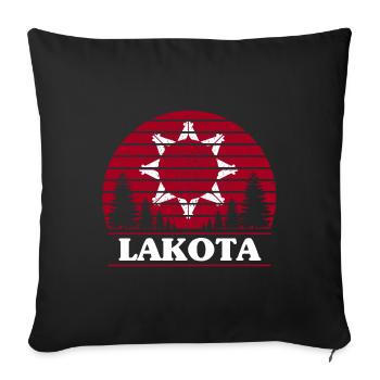 Lakota - Sofa pillowcase 17,3'' x 17,3'' (45 x 45 cm) - black - Front
