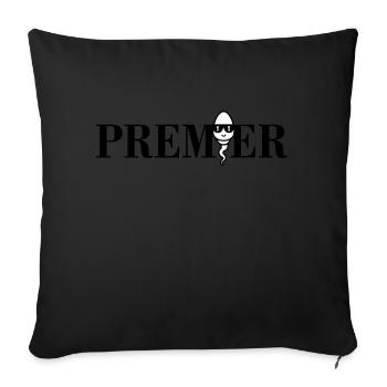 Premier spermatozoïde - Housse de coussin décorative 45 x 45 cm - noir - Devant