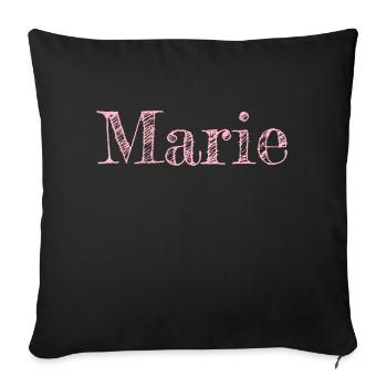 Name Marie Hübsch Rosa - Sofa pillowcase 17,3'' x 17,3'' (45 x 45 cm) - black - Front