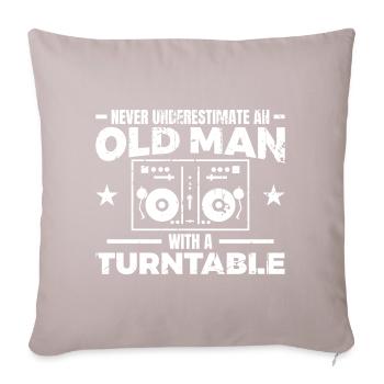Père DJ - Housse de coussin décorative 45 x 45 cm - taupe clair - Devant