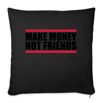 Make Money Saying - Sofa pillowcase 17,3'' x 17,3'' (45 x 45 cm) - black - Front