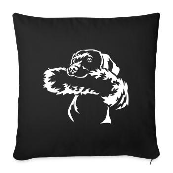 Magyar Vizsla Head "Black Edition" - Sofa pillowcase 17,3'' x 17,3'' (45 x 45 cm) - black - Front