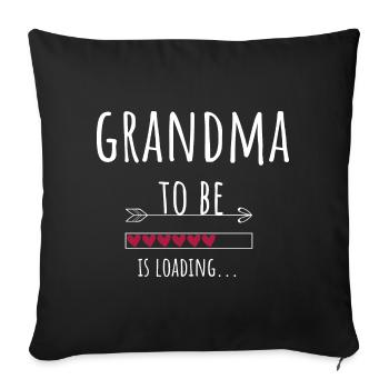 Grand-mère Grand-mère Enceinte Cadeau Grand-mère pour être - Housse de coussin décorative 45 x 45 cm - noir - Devant