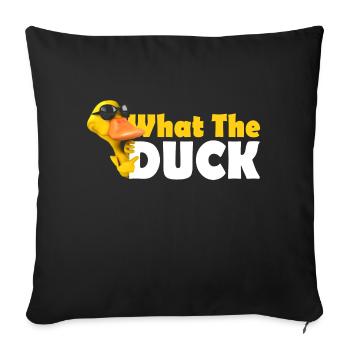 What The Duck - Funny duck - Sofakissenbezug 45 x 45 cm - Schwarz - Vorne