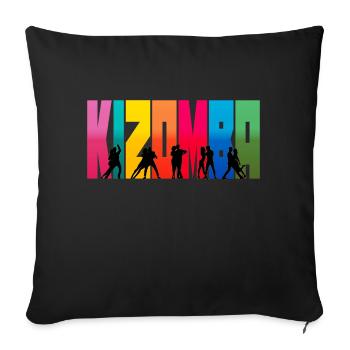 Kizomba Color v1 - Sofa pillowcase 17,3'' x 17,3'' (45 x 45 cm) - black - Front