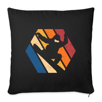 Snowboard Snowboarding Snowboarder Skiliebhaber - Sofakissenbezug 45 x 45 cm - Schwarz - Vorne