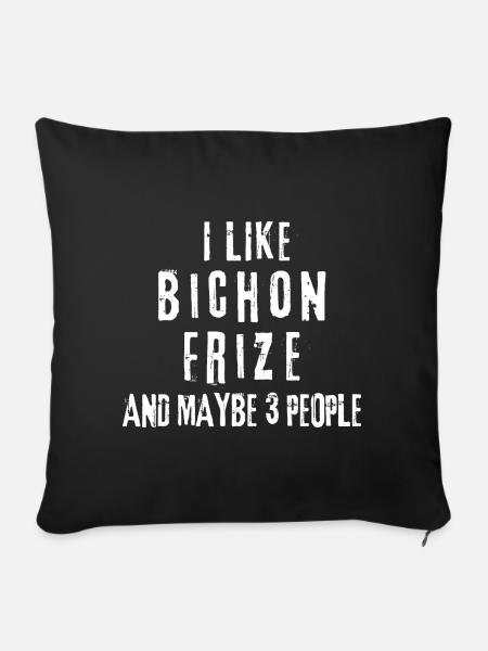 Bichon Frize - Sofakissenbezug 45 x 45 cm - Schwarz