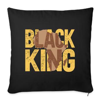 Black King - Sofa pillowcase 17,3'' x 17,3'' (45 x 45 cm) - black - Front