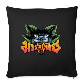 Muay Thai Boxing Panther - Sofa pillowcase 17,3'' x 17,3'' (45 x 45 cm) - black - Front