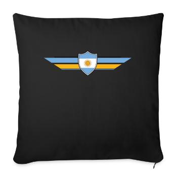 Argentina Fan World Cup - Sofa pillowcase 17,3'' x 17,3'' (45 x 45 cm) - black - Front
