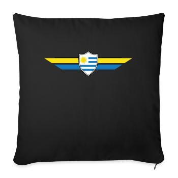 Uruguay Fan World Cup - Sofa pillowcase 17,3'' x 17,3'' (45 x 45 cm) - black - Front