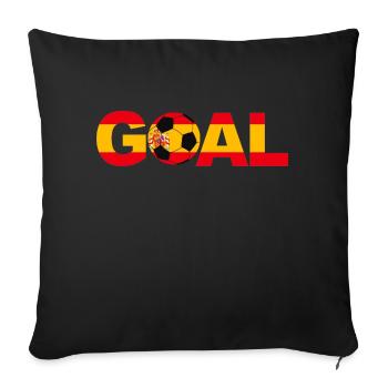 Fußball Spanien Tor - Sofakissenbezug 45 x 45 cm - Schwarz - Vorne