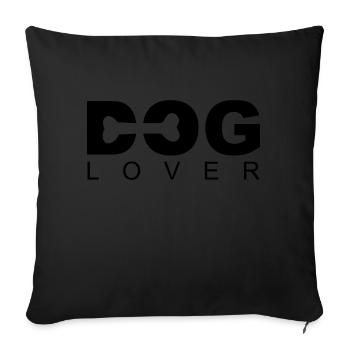 Dog Lover - Sofa pillowcase 17,3'' x 17,3'' (45 x 45 cm) - black - Front