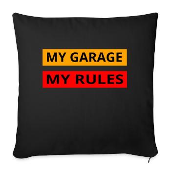 Garage - Sofakissenbezug 45 x 45 cm - Schwarz - Vorne