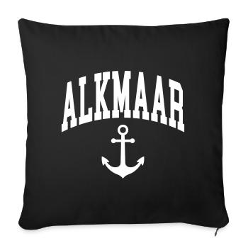 Alkmaar - Housse de coussin décorative 45 x 45 cm - noir - Devant