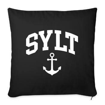 Sylt - Housse de coussin décorative 45 x 45 cm - noir - Devant