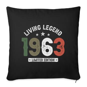 Living Legend 1963 Limited Edition - Sofa pillowcase 17,3'' x 17,3'' (45 x 45 cm) - black - Front