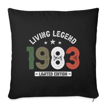 Living Legend 1983 Limited Edition - Sofa pillowcase 17,3'' x 17,3'' (45 x 45 cm) - black - Front
