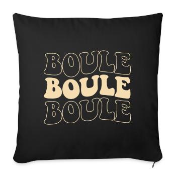 Boules balls for Bouler Boules ball Petanque Boule - Sofa pillowcase 17,3'' x 17,3'' (45 x 45 cm) - black - Front