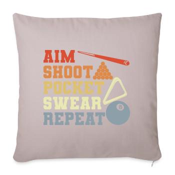 Billiards player - Sofa pillowcase 17,3'' x 17,3'' (45 x 45 cm) - light taupe - Front