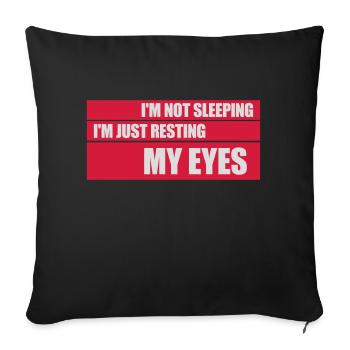 im not sleeping Quote - Sofa pillowcase 17,3'' x 17,3'' (45 x 45 cm) - black - Front